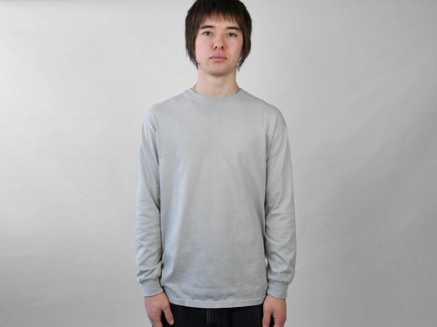 Nº A. OVERSIZE L/S TEE. LIGHT GREY